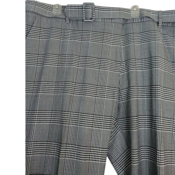 NDSTRY by ICO Womens Jordan Belted Pants in Glen Plaid Plus 24 New - Picture 3 of 4
